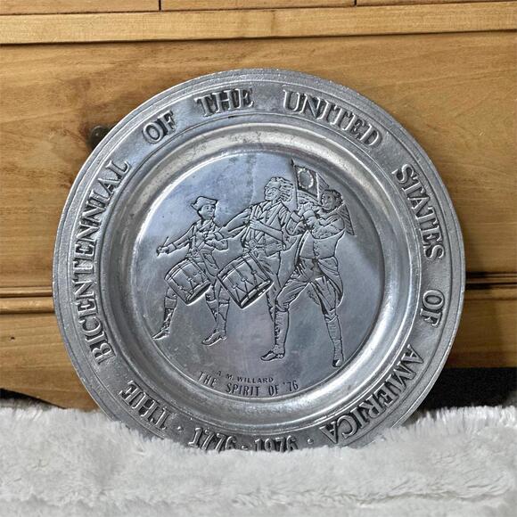 Vintage York Metal Crafters Bicentennial Plate The Spirit of '76 A.M. Willard - Picture 1 of 8
